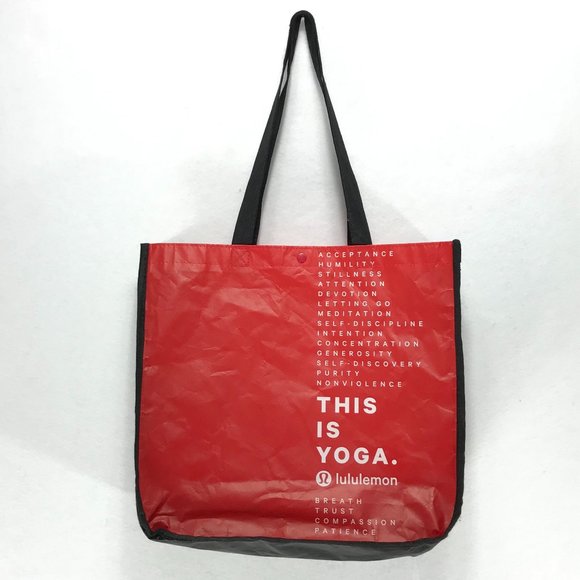 lululemon athletica Bags Large Lululemon Reusable Shopping Bag Red